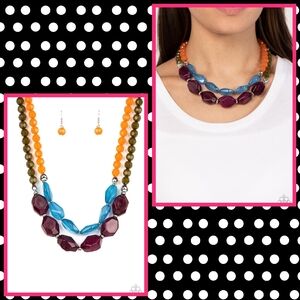 2/$10 Paparazzi Tropical Trove Purple Necklace